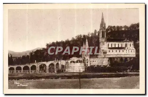 Cartes postales Lourdes La Basilique vue laterale