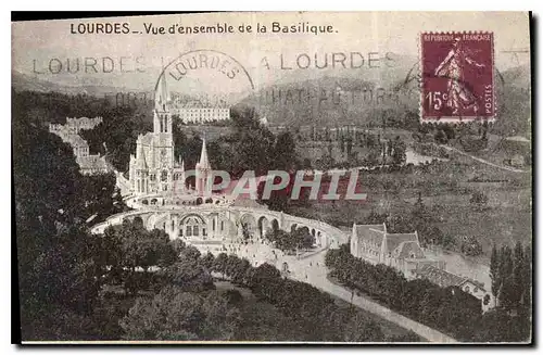 Ansichtskarte AK Lourdes Vue d'Ensemble de la Basilique