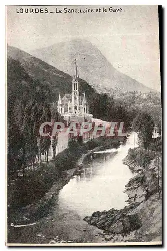 Cartes postales Lourdes le Sanctuaire et le Gave