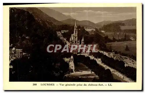 Ansichtskarte AK Lourdes vue generale prise du chateau fort