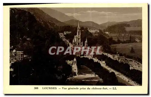 Cartes postales Lourdes vue generale prise du chateau fort