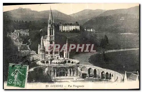 Cartes postales Lourdes vue plangeante