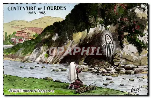 Ansichtskarte AK Lourdes Hautes Pyrenees Souvenir des Apparitions