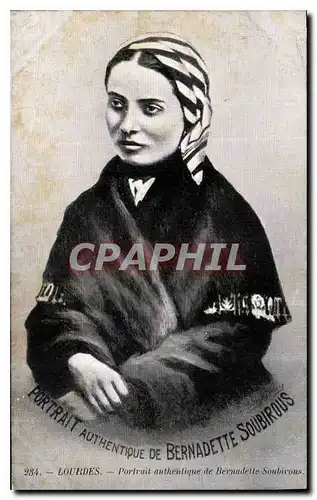Cartes postales Lourdes Portrait authentique de Bernadette Soubirous