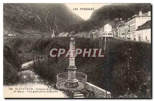 Cartes postales St Sauveur colonne de la de Berry vue generale et le Gouffre