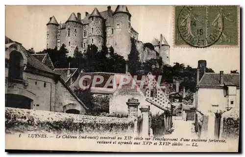 Cartes postales Luynes le Chateau sud ouest au XII siecle l'emplacement d'une ancienne fortresse restaure et agr