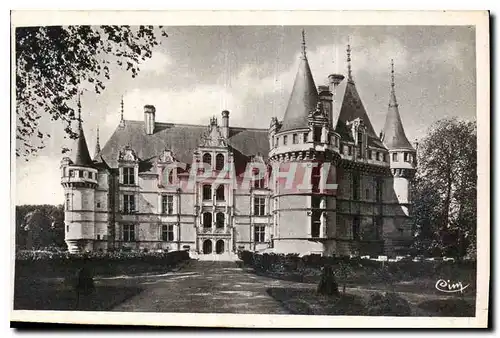 Cartes postales Azay le Rideau I et L le Chateau National XVIs facade nord entree principale