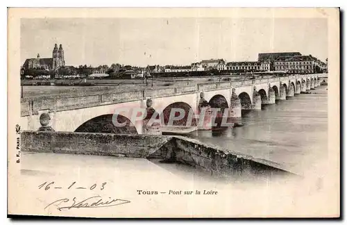 Cartes postales Tours pont sur Loire