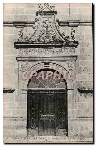 Cartes postales Chateau d'Azay le Rideau portique de la facade orientale