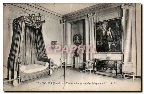 Cartes postales Tours I et L Musee Lit ou coucha Napoleon 1er