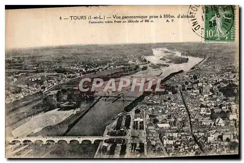 Cartes postales Tours I et L vue panoramique