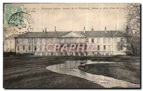 Cartes postales Tours Prefecture ancien couvent de la Visitation pelouse et piece d'eau du parc