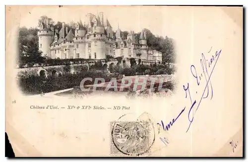 Cartes postales Chateau d'Usse Xv et XVI siecles