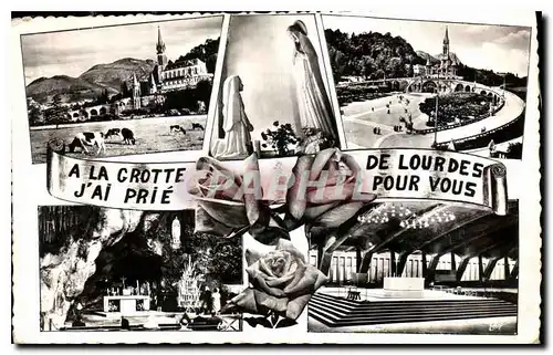 Cartes postales Lourdes La Basilique l'Apparation La Grotte la Basilique Souterraine