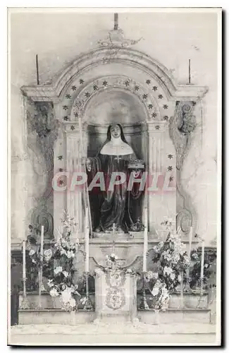 CARTE PHOTO Vierge Statue