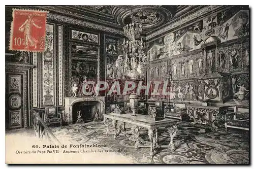 Ansichtskarte AK Palais de Fontainebleau Oratoire du Pape Pie VII Ancienne chambre des Keines Meres