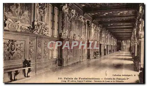 Cartes postales Palais de Fontainebleau Galerie de Francois I