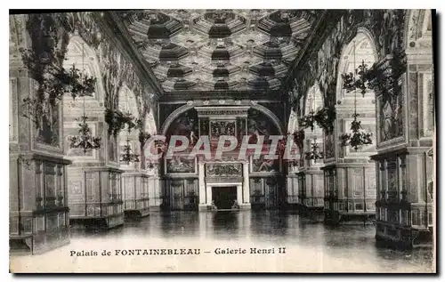 Cartes postales Palais de Fontainebleau Galerie Henri II