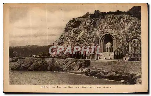 Cartes postales Nice le Quai du Midi et le Monument aux Morts