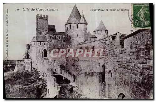 Cartes postales Cite de Carcassonne Tour Pinte et Tour de Justice