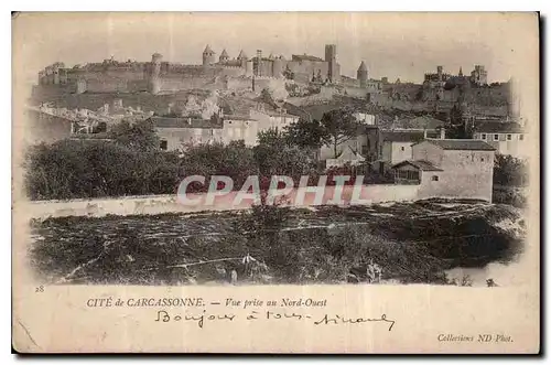 Ansichtskarte AK Cite de Carcassonne vue prise au Nord Ouest