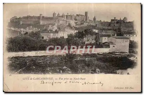 Cartes postales Cite de Carcassonne vue prise au Nord Ouest