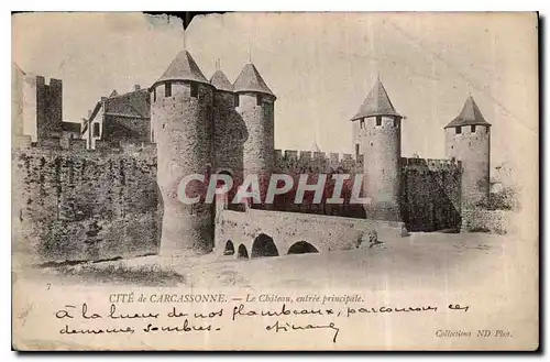 Ansichtskarte AK Cite de Carcassonne le Chateau entree principale