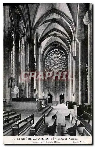 Ansichtskarte AK La Cite de Carcassonne Eglise Saint Nazaire Transept meridional Rosace