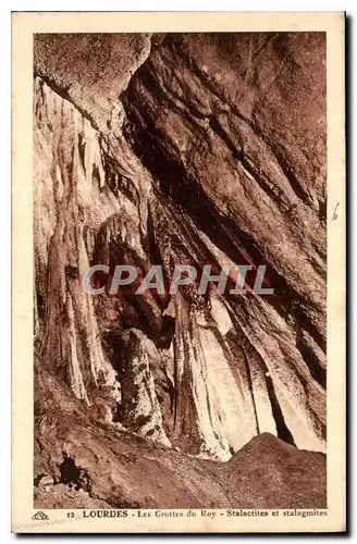 Ansichtskarte AK Lourdes les Grottes du Roy Stalactites et Stalagmites