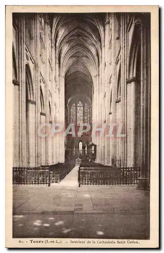 Ansichtskarte AK Tours I et L Interieur de la Cathedrale Saint Gatien