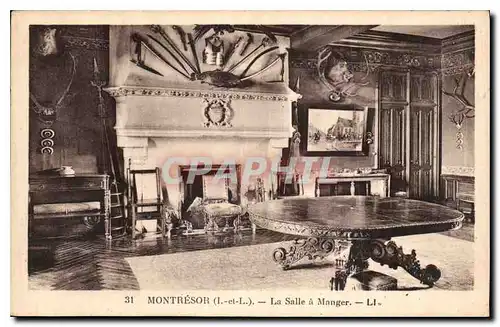 Cartes postales Montresor I et L la Salle a manger