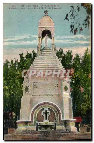 Cartes postales Lourdes Monument de la Reconnaissance a N D de Lourdes