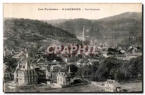 Cartes postales Les Pyrenees Lourdes vue generale