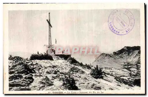 Cartes postales Lourdes la Croix Sommet du Pic du Jer