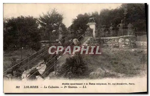 Cartes postales Lourdes le Calvaire 1er Station