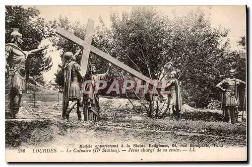 Ansichtskarte AK Lourdes le Calvaire II Station Jeus Charge de sa Croix