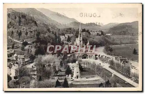 Cartes postales Lourdes la Basilique vue du Chateau
