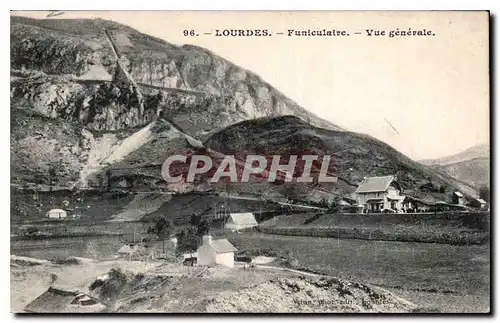 Cartes postales Lourdes Funiculaire vue generale