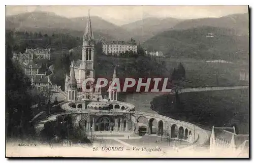 Cartes postales Lourdes vue Plongeante