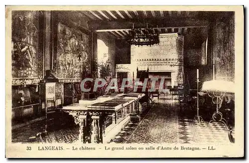 Cartes postales Langeais le Chateau le grand salon ou salle d'Anne de Bretagne