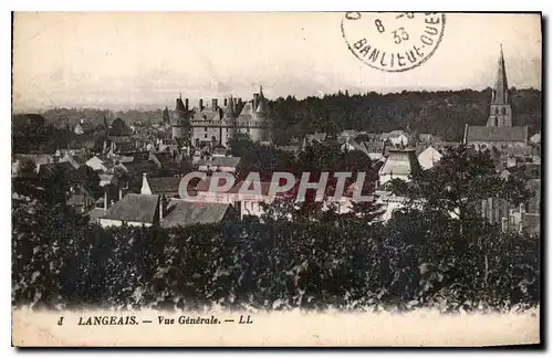 Cartes postales Langeais vue generale