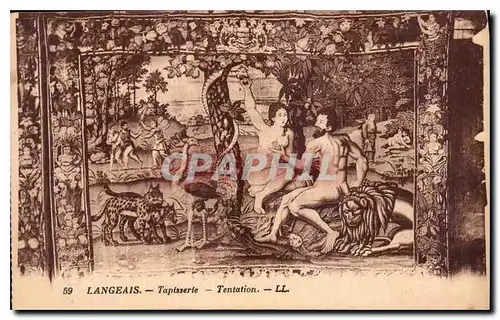 Cartes postales Langeais Tapisserie Tentation