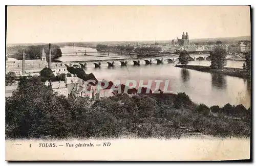 Cartes postales Tours Vue generale