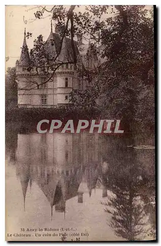 Cartes postales Azay le Rideau I t L Le Chateau Un coin du Parc cote Est