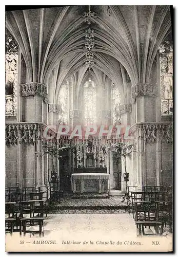 Cartes postales Amboise Interieur de la Chapelle du Chateau