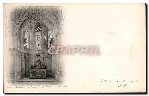 Cartes postales Chat d'Amboise Interieur de la Chapelle