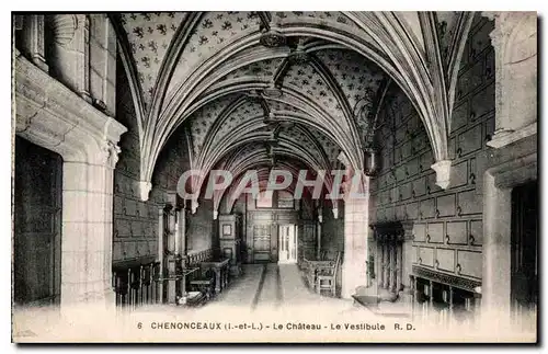 Cartes postales Chenonceaux I et L Le Chateau Le Vestibule