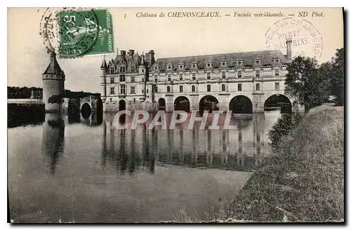 Cartes postales Chateau de Chenonceaux Facade meridionale
