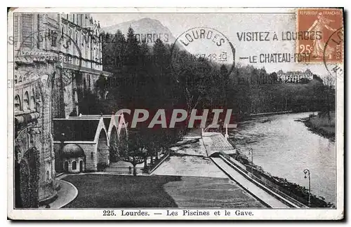 Cartes postales Lourdes Les Piscines et le Gave