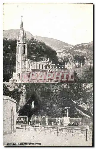 Cartes postales Lourdes Grotte Basilique